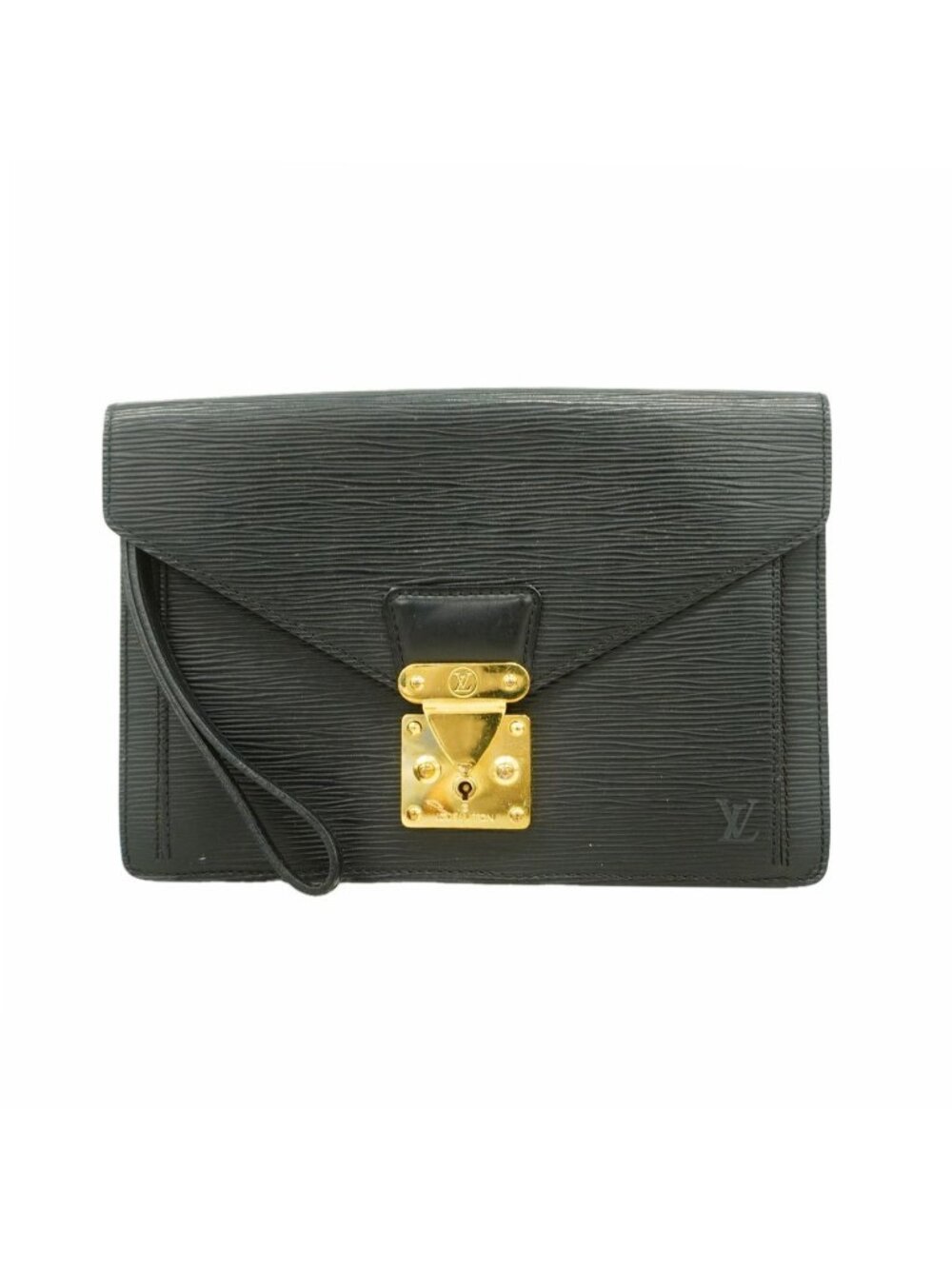 Louis Vuitton Clutch Epi Pochette Series Dragonne Noir